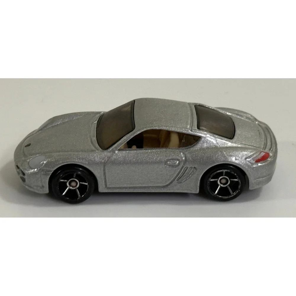 Hot Wheels Porsche Cayman S Kids 1:64 Silver Die-Cast Car Metallic Toy Vehicle